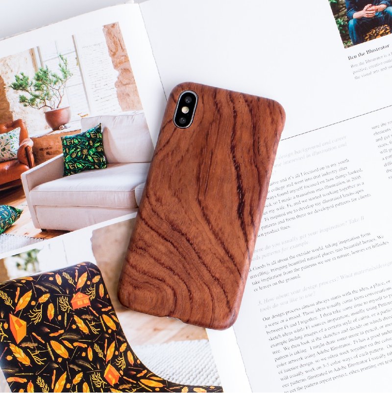[Pure wood phone case] iPhone XS Max-Rosewood - เคส/ซองมือถือ - ไม้ สีนำ้ตาล