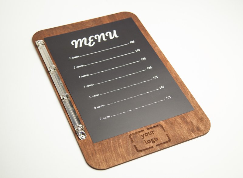 Wooden Menu, Menu, Menu Cover, Restaurant Menu Cover, FREE ENGRAVING - 其他 - 木頭 多色