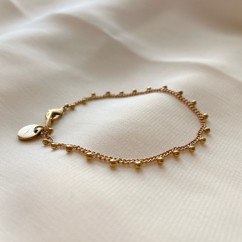 Dancing dots - Brass bracelet - Bracelets - Copper & Brass Gold