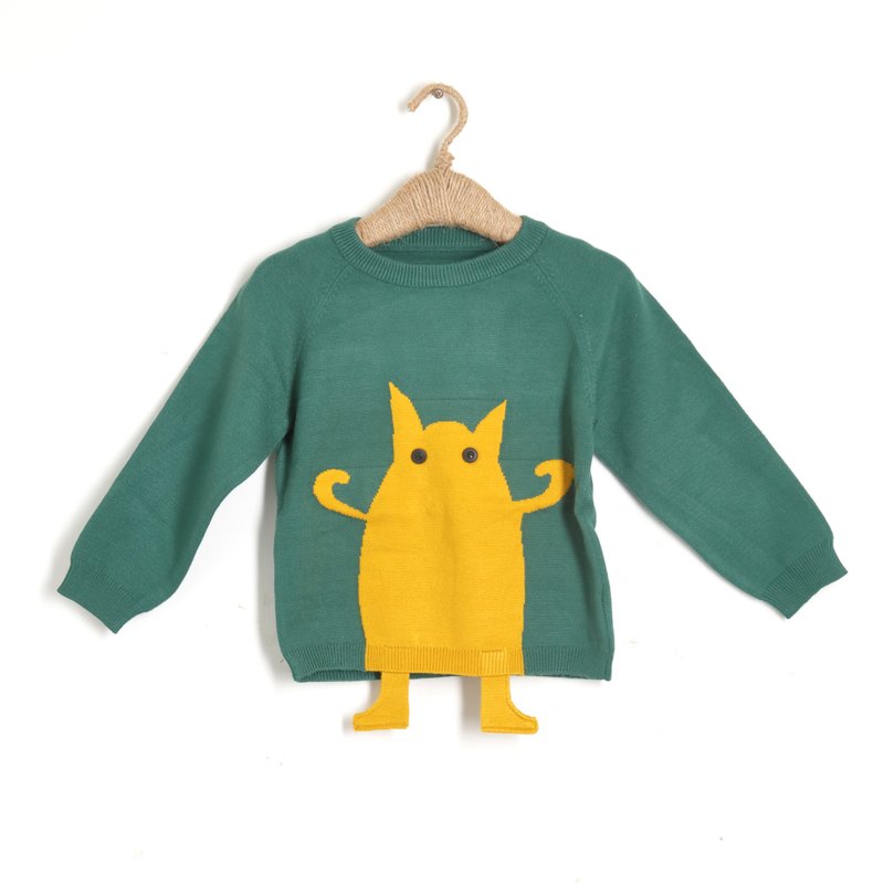 BIR童裝 | 小怪獸圓領毛衣 - 男/女童裝 - 棉．麻 多色