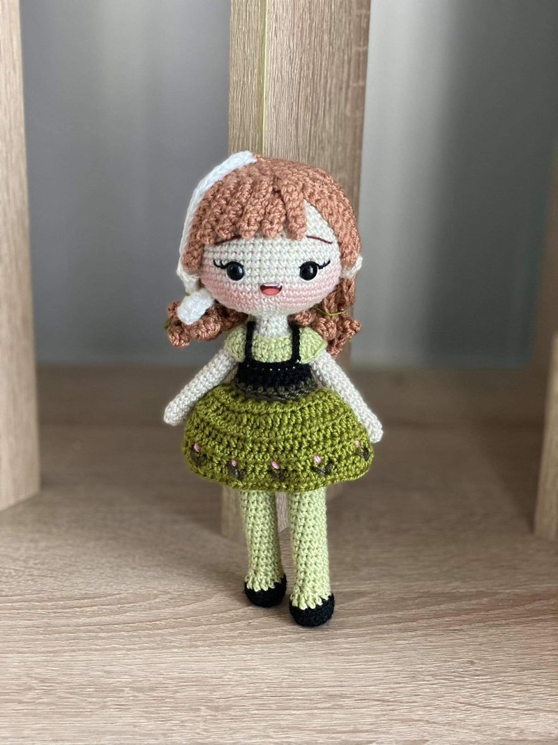 crochet doll , anna , princess doll, frozen , amigurumi - 公仔/玩偶 - 其他材質 多色