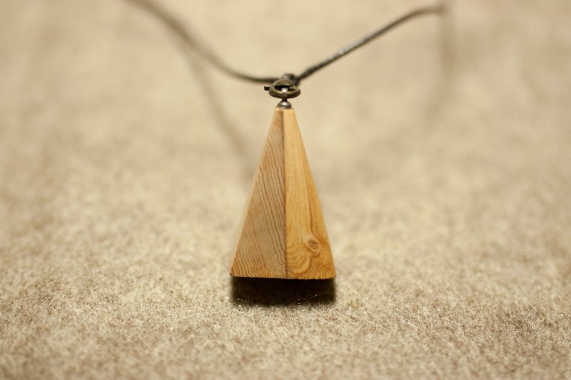木石－三角拼 - 項鍊 - 木頭 咖啡色