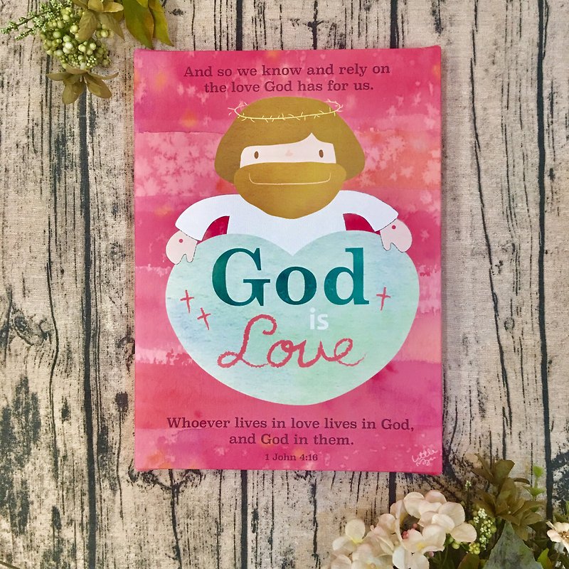 Gospel Unframed Painting-【God is Love】 - Posters - Other Materials Red