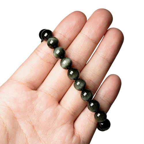 Zhengjia Jewelry]グリーントルマリントップ スムースキャッツアイ