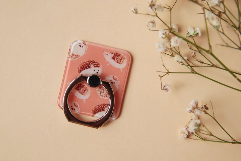 Hedgehog Phone Ring Holder - Phone Stands & Dust Plugs - Acrylic Orange