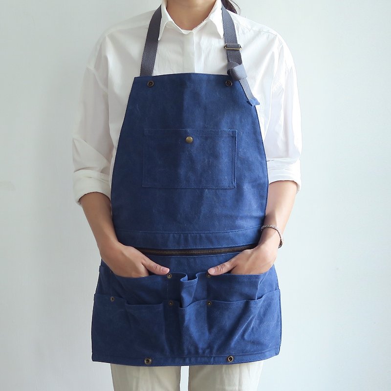 2 way Workshop pocket-apron - Other - Cotton & Hemp Khaki