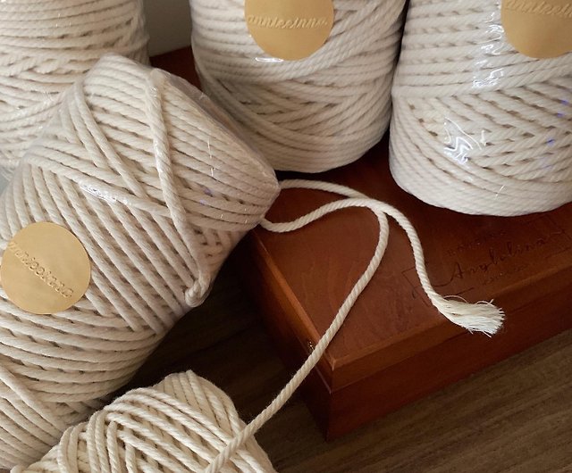 Macrame Braided Four Strands Cotton Cord 3/4mm l Braided Charm Tapestry  Coaster Cotton Rope - Shop annieeinna