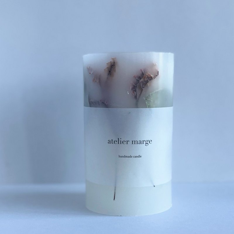 botanical candle antique colored - 香氛蠟燭/燭台 - 蠟 橘色