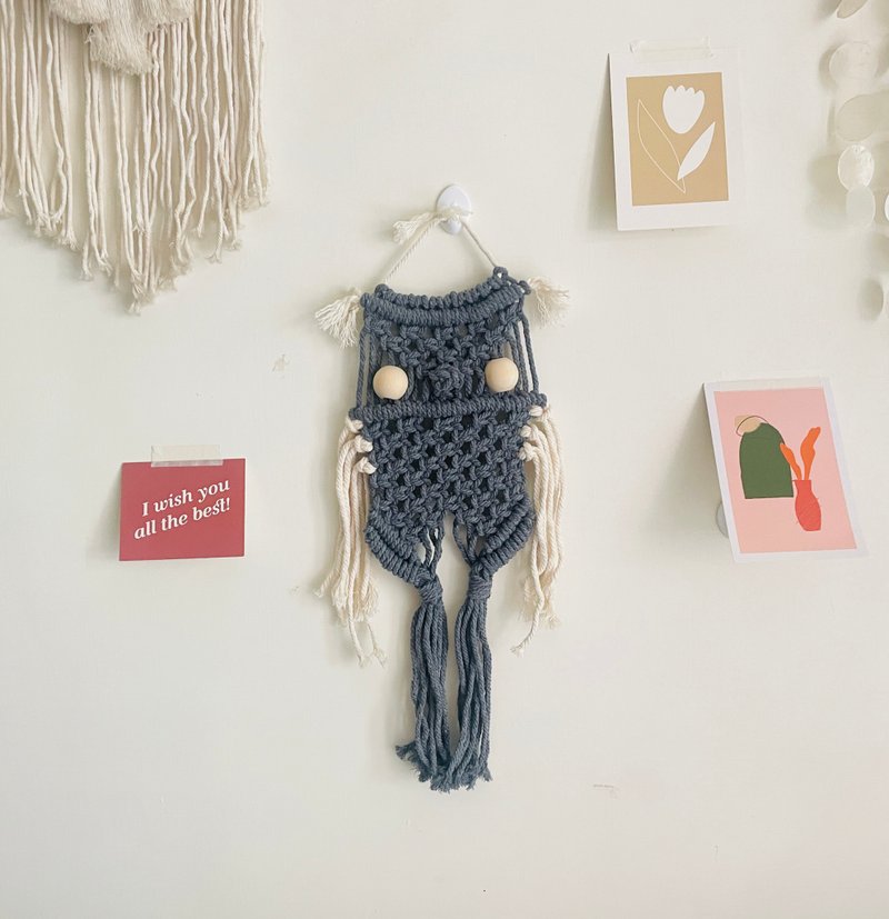 Owl Woven Ornament【Diy Macrame owl kit】Material Pack 2 - เย็บปัก/ถักทอ/ใยขนแกะ - ผ้าฝ้าย/ผ้าลินิน 