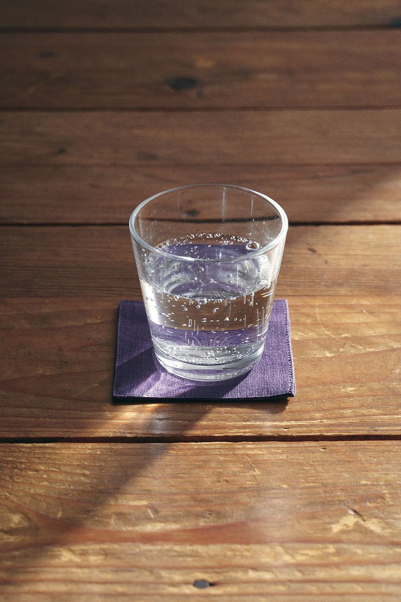 Japan Fog Linen Work - 100% Linen Coaster - Violet - Coasters - Linen Purple