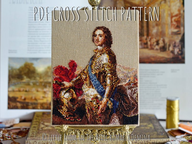 Peter The Great - Jean-Marc Nattier - PDF cross stitch pattern 十字绣 - 手工藝教學/工具書 - 其他材質 