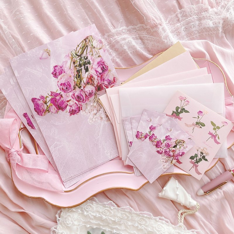 Dry rose letter set - Cards & Postcards - Paper Pink