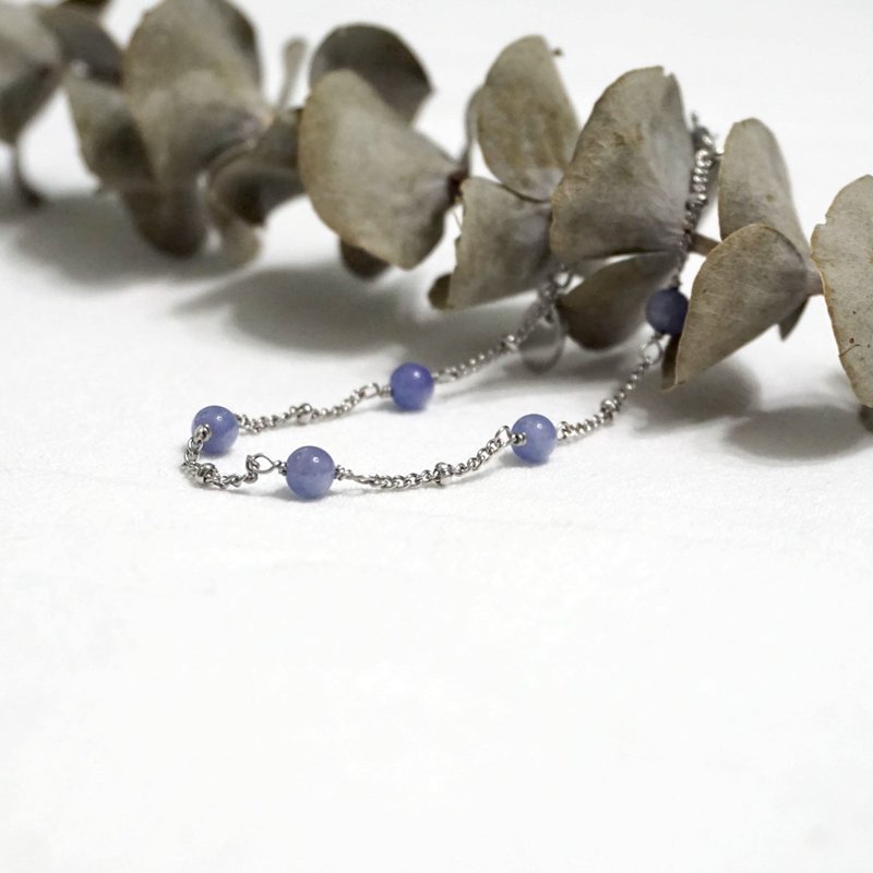 ll タンザナイト手巻き華奢ブレスレット ll タンザナイト ブレスレット バングル BR-00024 - ブレスレット - 半貴石 パープル