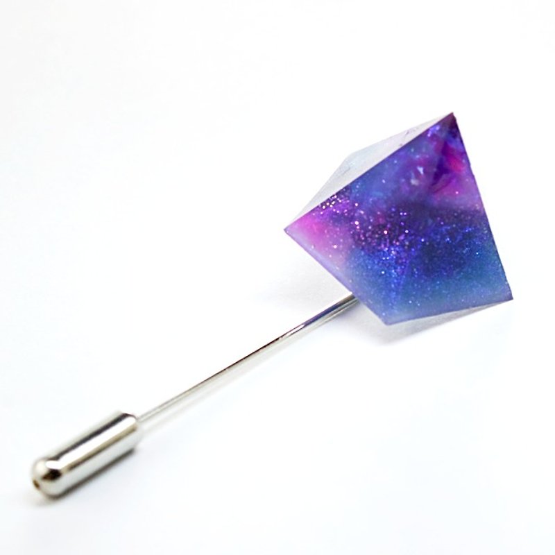 Pentagon Hat Pin (The Galaxy) - Brooches - Other Materials Purple