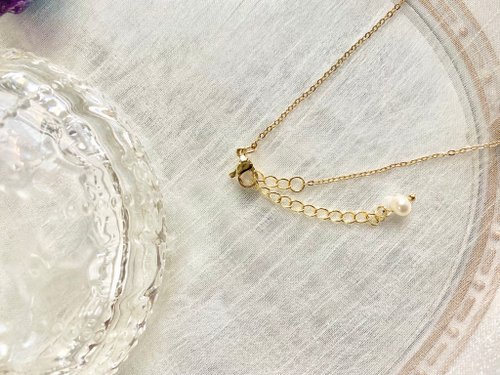 ハンドメイド ネックレス 3つのガーネット K10イエローゴールドアルマンダインガーネットネックレス(RPN382