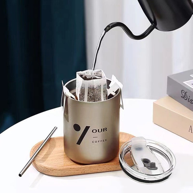 【OMORY】304晨光吸管雙口杯350ML - 其他杯子 - 不鏽鋼 