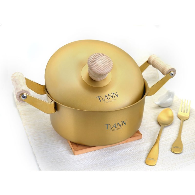 TiPot Titanium Pot 1.9L (Gold) - กระทะ - โลหะ สีทอง