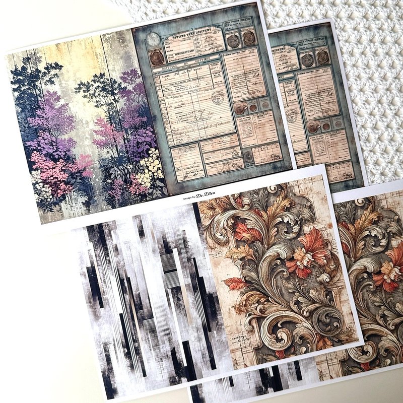 Z637 - a variety of background - 貼紙 - 紙 