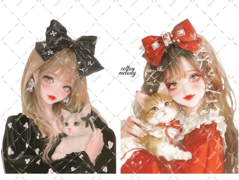 original sticker no.6545 人物ステッカー オリジナルステッカー 人物ステッカー 女の子ステッカー オリジナル人物ステッカー - 貼紙 - 紙 