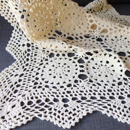 かぎ針編み ドイリー レース テーブルクロス 花柄 コットンレース