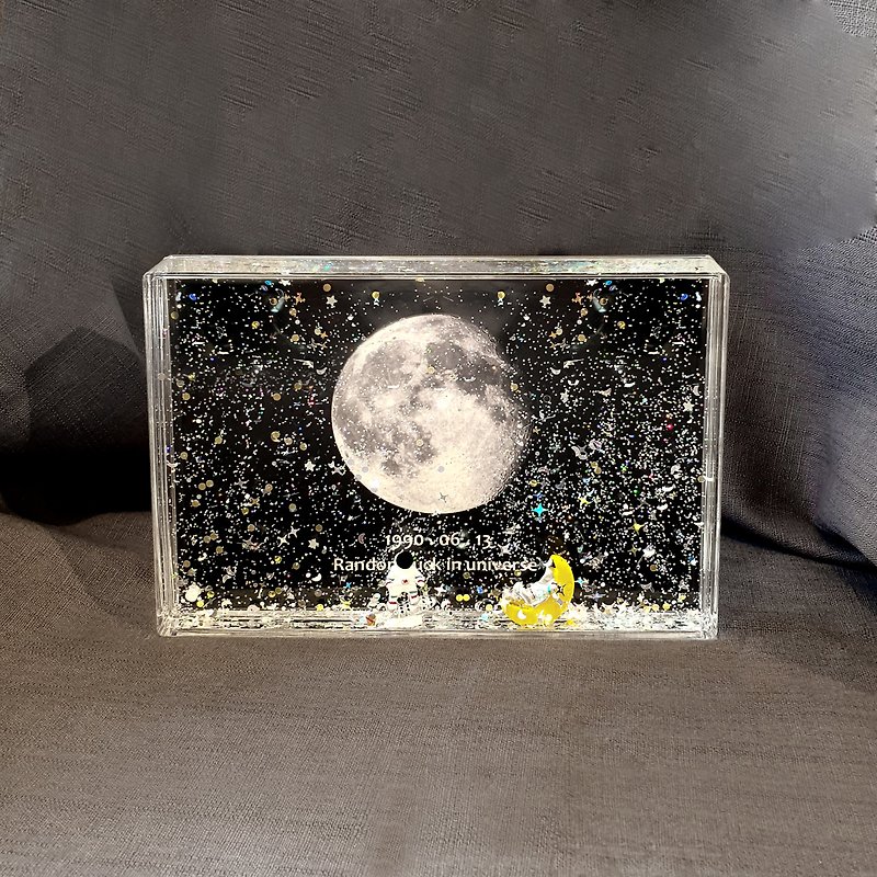 [Customized] Floating Universe Photo Frame/The Moon of the Day You Were Born - Picture Frames - Acrylic Black