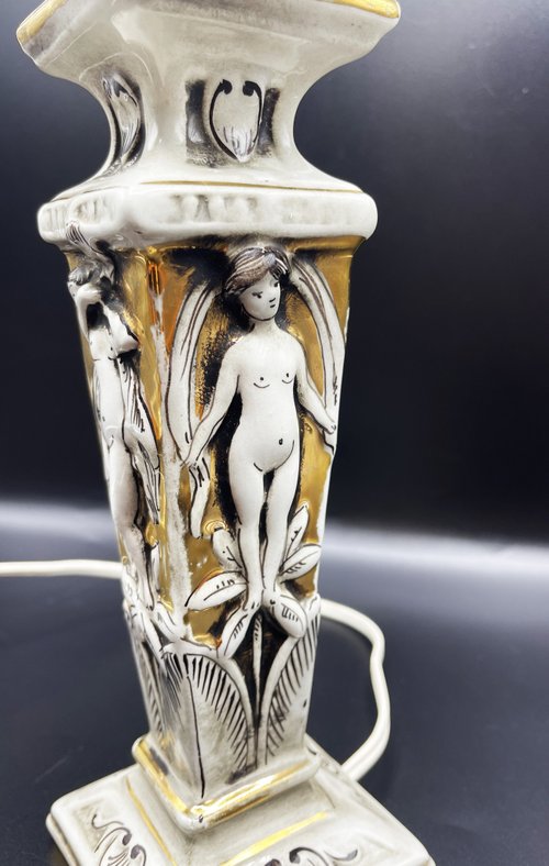 オブジェ　カポディモンテA.SANTINI アンティーク照明 レトロ イタリア製 オブジェ カポディモンテA.SANTINI アンティーク照明 レトロ