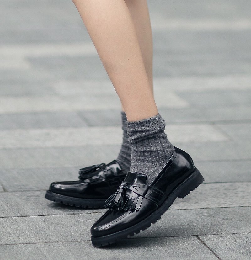 Lady Classic Black loafer 2.0 - 女休閒鞋/帆布鞋 - 真皮 黑色