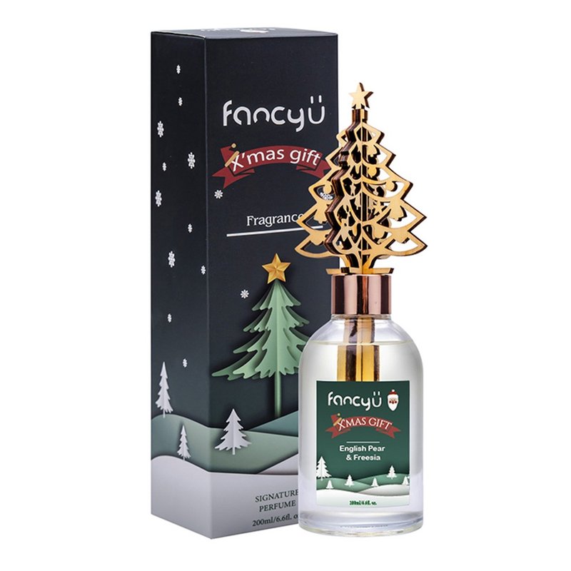 FANCY U 聖誕樹限定款擴香瓶 200ml-英國梨小蒼蘭 - 香氛/精油/擴香 - 精油 綠色