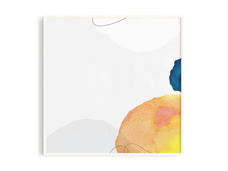 色彩圖10_3丨插畫/掛畫/海報/台灣製原木畫框/A4/尺寸可客製 - 海報/掛畫/掛布 - 紙 橘色