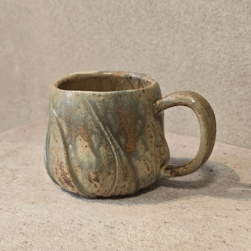 草木灰釉馬克杯 / 咖啡杯 - 咖啡杯/馬克杯 - 陶 黃色