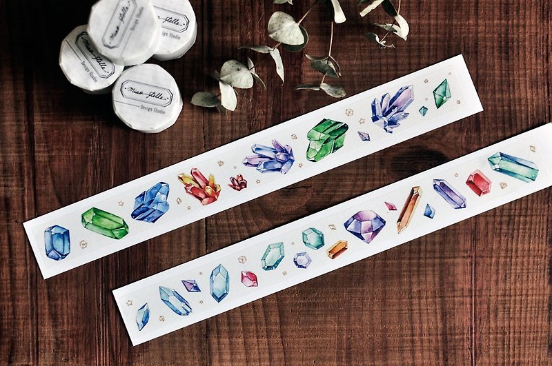 Crystal Ore Masking Tape - Gemstone / 3cm-No more restocking after sold out - มาสกิ้งเทป - กระดาษ หลากหลายสี