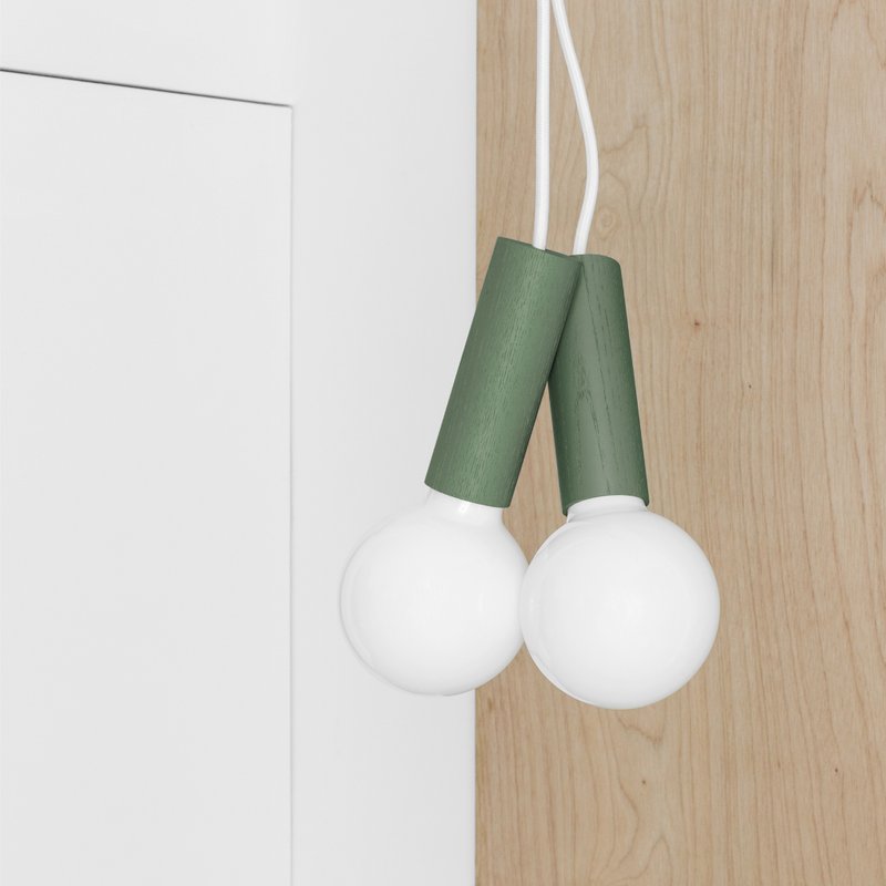 CHERRY Pendant Lamp | wooden pendant | Green - Lighting - Wood Green