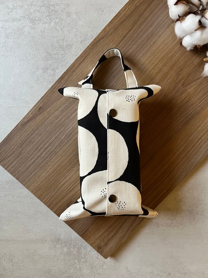 Hanging Toilet Paper Bag Black Bottom Bean Paste - กล่องทิชชู่ - ผ้าฝ้าย/ผ้าลินิน 