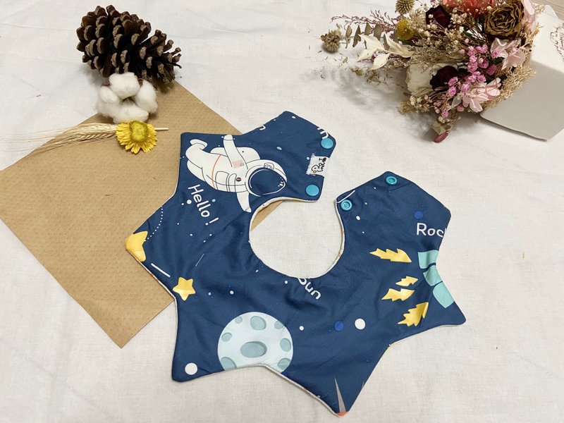 訂製的 太空漫步 星星兜 花形兜 - 圍兜/口水巾 - 棉．麻 