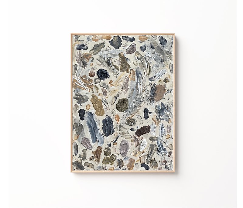 点、点、点 - 自然土壌からの抽象的な絵 - ウォールデコ・壁紙 - その他の素材 多色