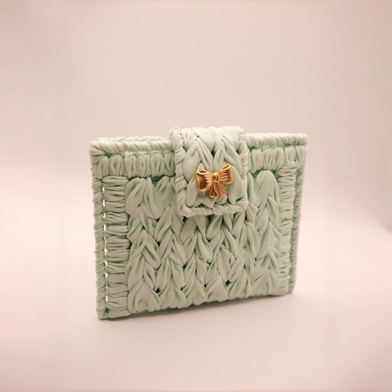 Ribbon Card Holder with Credit Card Functionality - Receive a complimentary pearl chain with every purchase! Buy more, get more! - ID & Badge Holders - Silk 