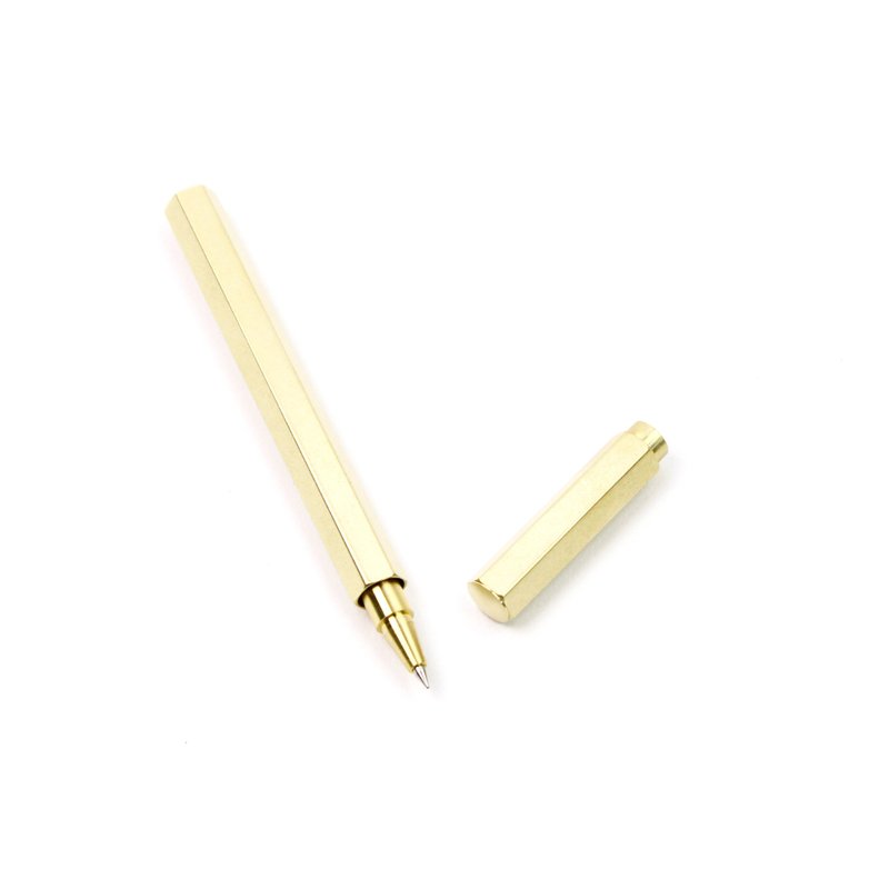 BRASS BOLLPOINT PEN 黃銅六角形水性鋼珠筆I 金 I - 原子筆/中性筆 - 其他金屬 金色