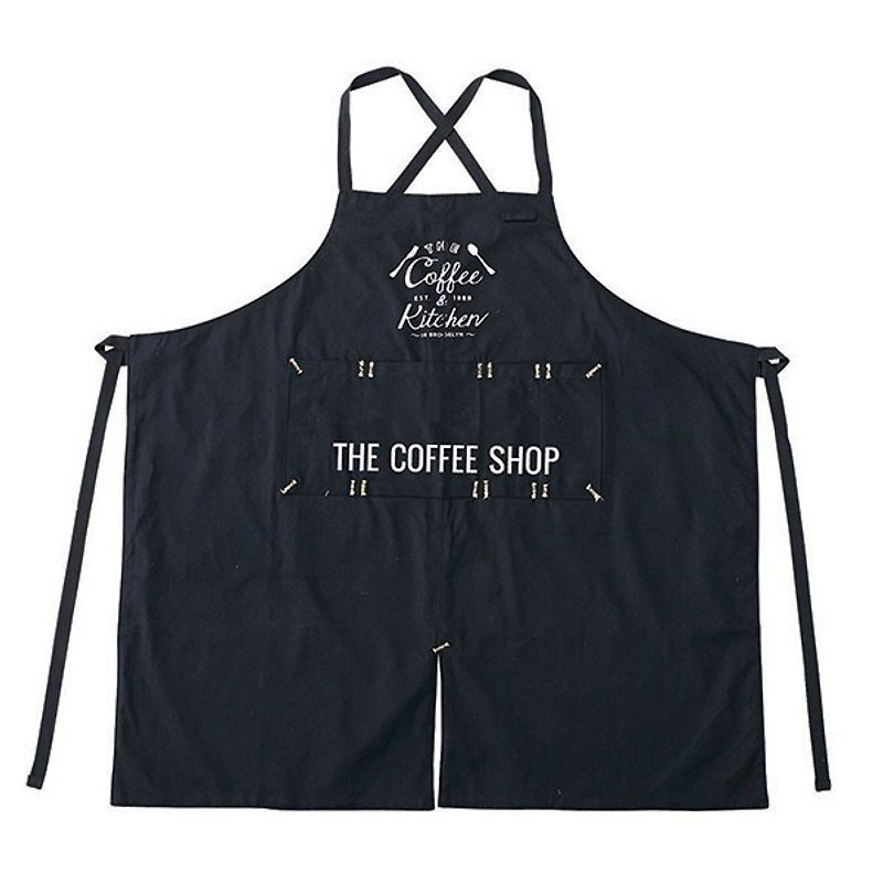 The Coffee Street- work aprons - ผ้ากันเปื้อน - ผ้าฝ้าย/ผ้าลินิน สีดำ