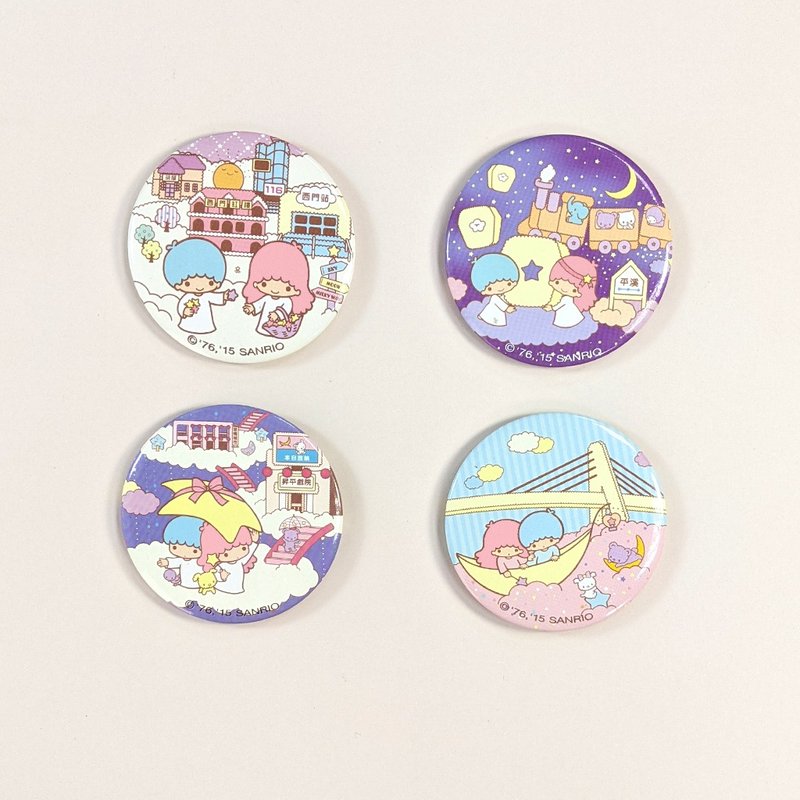 【漫遊台灣 X 三麗鷗】雙星仙子 開瓶器磁鐵+行李箱貼紙 - 磁鐵 - 其他金屬 