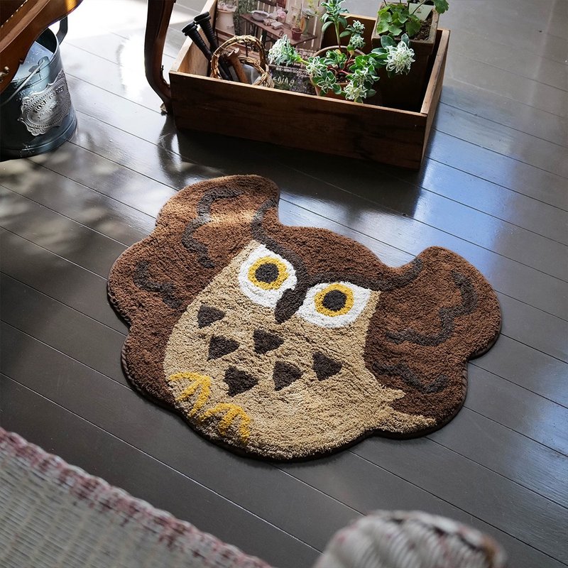 [Popular Pre-order] Silly Long Live Parrot Owl Bird Floor Mat (4 styles) 14224-873-25 - พรมปูพื้น - วัสดุอื่นๆ หลากหลายสี