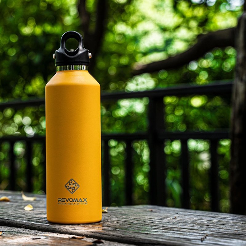 REVOMAX Stainless Steel instant open thermos bottle 950ml hot sun yellow - Vacuum Flasks - Stainless Steel Yellow