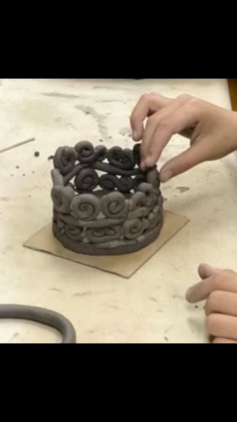 台中陶藝體驗活動—手捏泥條筆筒 - 陶藝/玻璃 - 陶 
