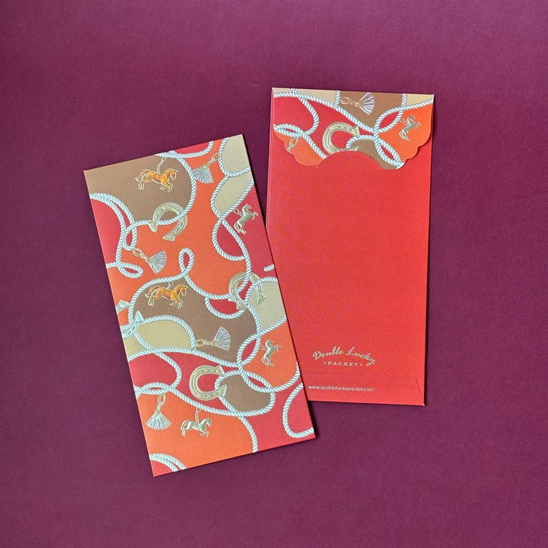 SRP025A 駿馬迎福 利是封 / 紅包 /10入 - 紅包袋/春聯 - 紙 多色