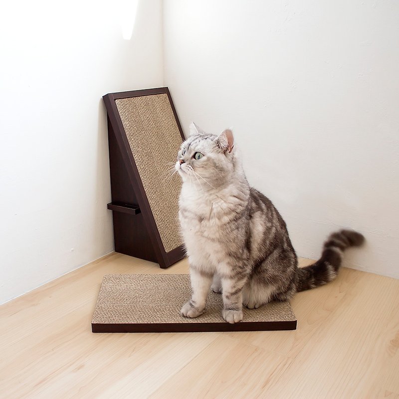 Cat Scratching Pad (2 Packs) - Walnut - อุปกรณ์แมว - กระดาษ สีนำ้ตาล