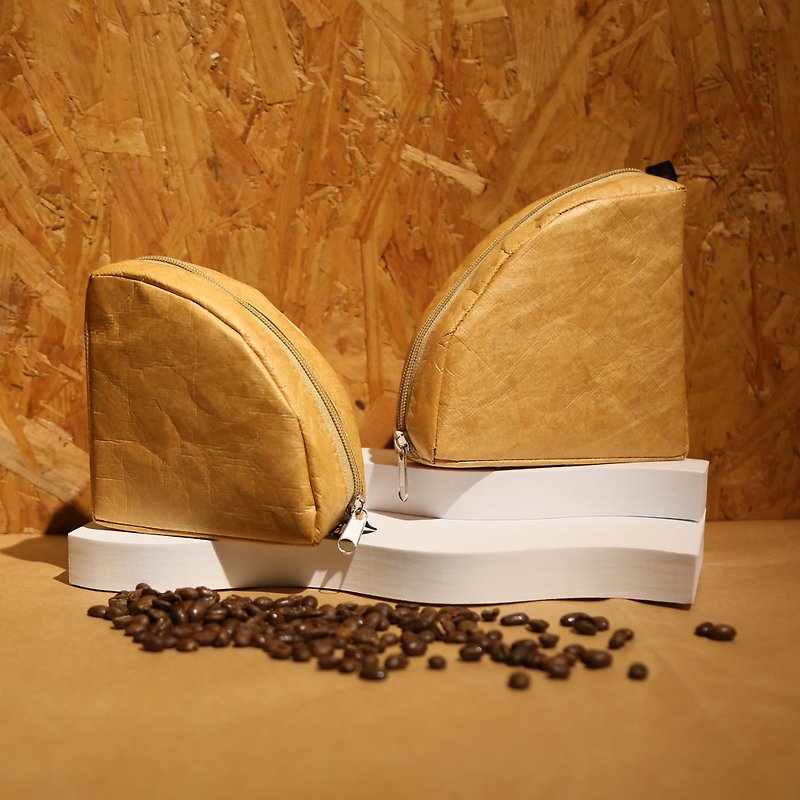 EARTH Coffee Filter Storage Pouch-Cone shape - เครื่องทำกาแฟ - วัสดุอื่นๆ สีกากี