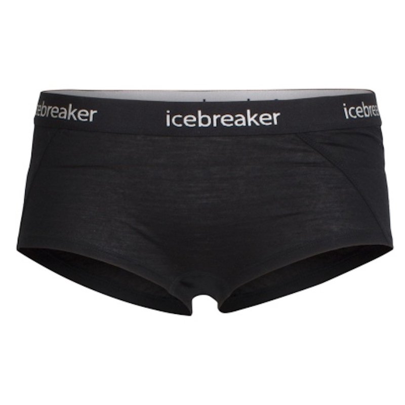 【icebreaker】Women's Sprite Boxer Briefs-BF150-Black - Women's Athletic Underwear - Wool Black