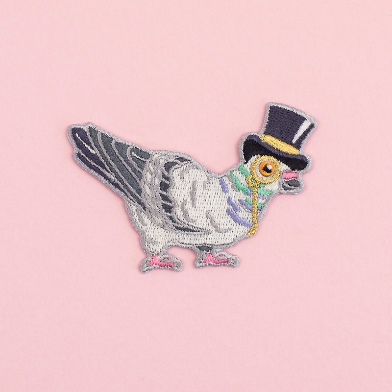 Pigeon in a Top Hat Patch - Badges & Pins - Thread 