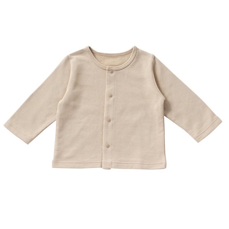 【日本OP mini】嬰幼童四季開襟外套-米色 - 男/女童外套 - 棉．麻 