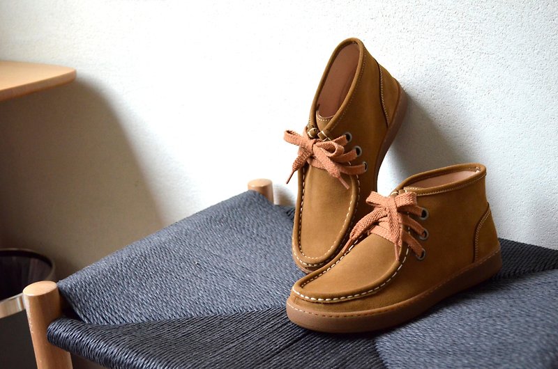 3M Scotchgard Suede Boots (Brown) - รองเท้าบูทสั้นผู้หญิง - หนังแท้ สีนำ้ตาล