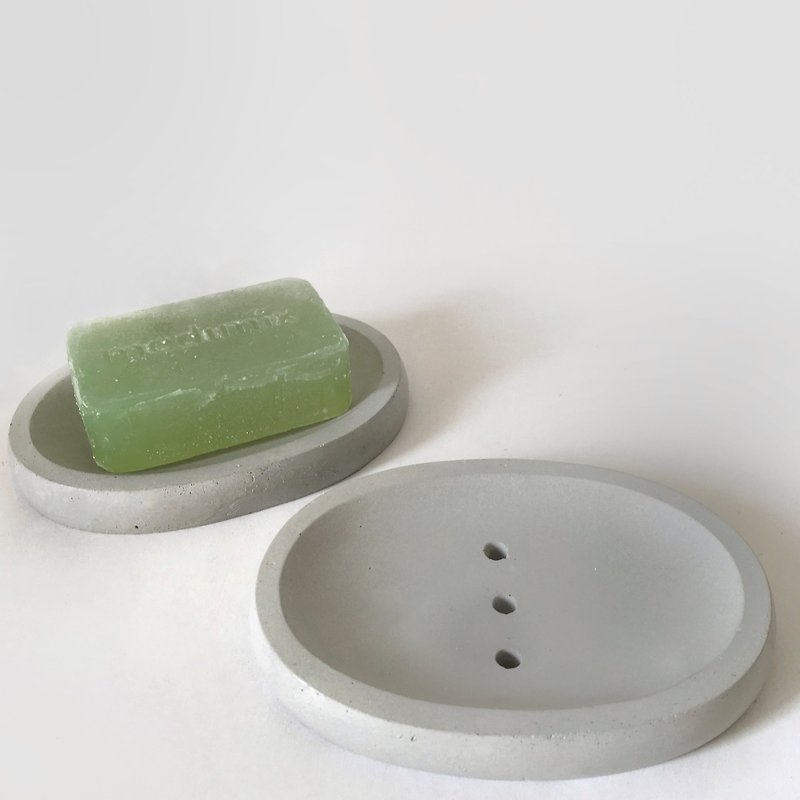 Etc. | Simple soap dish soap box - อื่นๆ - ปูน สีเทา
